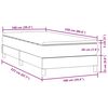 vidaXL Boxspring met matras fluweel lichtgrijs 100x220 cm