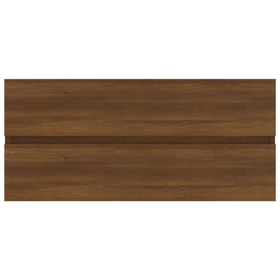 vidaXL Wastafelkast 100x38,5x45 cm bewerkt hout bruin eikenkleur
