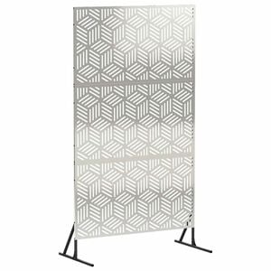 vidaXL Privacyscherm 100 x 50 x 180 cm Roestvrij staal zilver