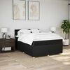 vidaXL Boxspring met matras stof zwart 160x200 cm