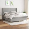 vidaXL Boxspring met matras stof lichtgrijs 180x200 cm