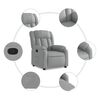 vidaXL Relaxfauteuil lichtgrijze stof
