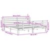 vidaXL Bedframe met hoofdbord massief grenenhout wasbruin 150x200 cm
