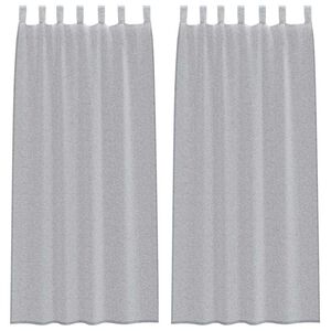 vidaXL Voile Gordijn 2 pcs Donkergrijs 225 x 140 cm Polyester