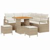 vidaXL Tuin Sofa Set met kussen met opslag 8 pcs Beige en Cr&egrave;me