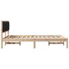 vidaXL Bedframe met hoofdeinde Zwart 140 x 190 cm Massief grenenhout