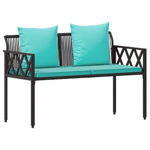 vidaXL Buitenbanken 2 -Seater 116 x 56 x 75 cm poly rattan