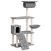 vidaXL Kattenmeubel met sisal krabpalen 131 cm lichtgrijs