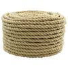 vidaXL Boottouw 16 mm 100 m Naturel