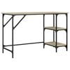 vidaXL Bureau 120x50x75 cm metaal en bewerkt hout sonoma eikenkleurig