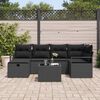 vidaXL Tuin Sofa Set met kussen met opslag poly rattan