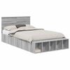 vidaXL Bedframe met plank Grijs Sonoma 120 x 200 cm Bewerkt hout
