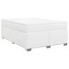 vidaXL Boxspring met matras kunstleer wit 140x200 cm