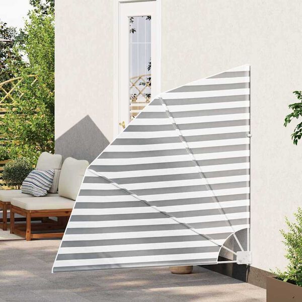 vidaXL Balkon Privacy Scherm Antraciet en wit 140 x 140 cm Stof