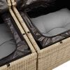 vidaXL Tuin Sofa Set met kussen met opslag 6 pcs Beige poly rattan