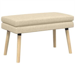 vidaXL Dubbel Laagige Bank Cr&egrave;mekleurig 80 x 40 x 47 cm Stof