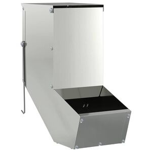 vidaXL Konijnenvoer Zilver 17.5 x 26 x 28.5 cm Gegalvaniseerd staal
