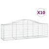 vidaXL Schanskorven 10 st gewelfd 200x50x60/80 cm gegalvaniseerd ijzer