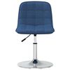 vidaXL Eetkamerstoelen 2 st draaibaar stof blauw