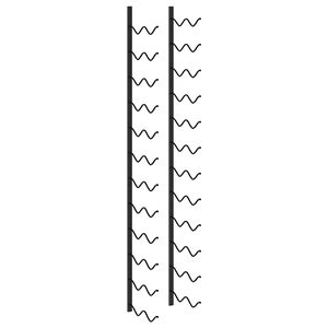 vidaXL Wijnrek voor 24 flessen wandmontage ijzer zwart