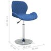 vidaXL Eetkamerstoelen draaibaar 2 st fluweel blauw