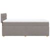 vidaXL Boxspring met matras stof taupe 90x200 cm