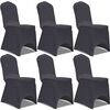 vidaXL Stoelhoes stretch antraciet 6st