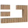 vidaXL Tv-meubelset 6 st Artisan Eiken Bewerkt hout