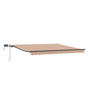 vidaXL Uitschuifbare luifel Meerkleurig 450 &times; 350 cm Stof en Aluminium