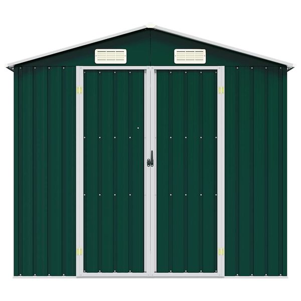 vidaXL Tuinschuur 205x129x183 cm gegalvaniseerd staal groen