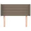 vidaXL Hoofdbord met randen 83x16x78/88 cm stof taupe