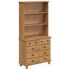 vidaXL Hutch ASKIM Honing Wax 91 x 40 x 184 cm Massief grenenhout