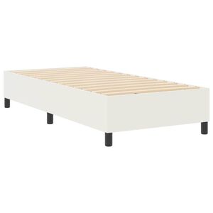 vidaXL Platform bedframe Cr&egrave;me 80 x 200 cm Katoen Stof