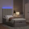 vidaXL Ottoman bed met matras en LED's 100x200cm stof taupe