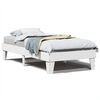 vidaXL Bedframe zonder matras massief grenenhout wit 90x200 cm