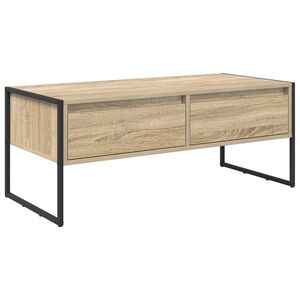 vidaXL Salontafel met lade Sonoma 100 x 46 x 40 cm Bewerkt hout