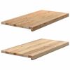 vidaXL Vensterbanken 2 st onbehandeld 80x40x2 cm massief eikenhout