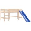 vidaXL Kinderhoogslaper met toren 90x190 cm grenenhout wit en zwart