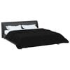 vidaXL Vol jaar dekbed Zwart 200 x 200 cm Microfiber en Teddy fleece