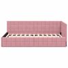 vidaXL Hoekbedframe met hoofdeinde Roze 100 cm x 200 cm Fluweel