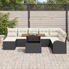 vidaXL Tuin Sofa Set met opslag 9 pcs Zwart Poly riet