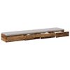 vidaXL Bedlades met lade Oudhout 200 x 36,5 x 16,5 cm Bewerkt hout