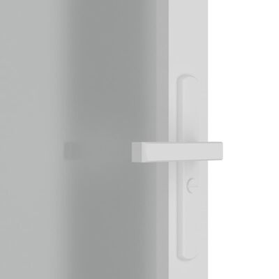 vidaXL Binnendeur 76x201,5 cm matglas en aluminium wit