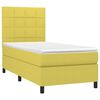 vidaXL Boxspring met matras en LED stof groen 100x200 cm