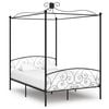 vidaXL Hemelbedframe metaal zwart 120x200 cm