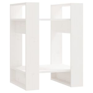 vidaXL Boekenkast/kamerscherm 41x35x57 cm massief grenenhout wit