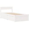 vidaXL Bedframe zonder matras massief grenenhout wit 75x190 cm