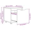 vidaXL Badkamer Kast Oud Hout 40,5 x 40 x 44 cm Bewerkt hout