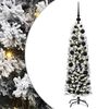 vidaXL Kunstkerstboom Groen 120 cm PVC en Staal en Kunststof