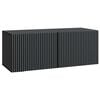 vidaXL Wandbeugel TV-kast 78,5 x 31 x 30 cm Zwart Bewerkt hout